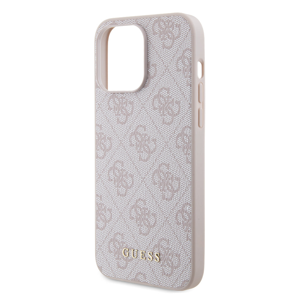 Futrola za Apple iPhone 15 Pro Max, Guess, 4G Metal Gold Logo, Roze