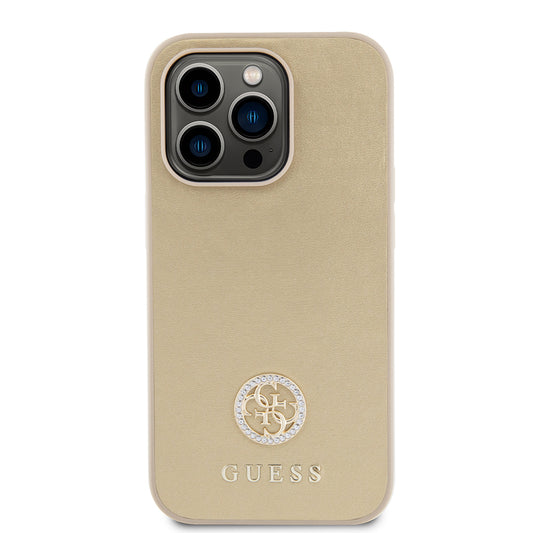 Futrola za Apple iPhone 15 Pro Max, Guess, 4G Strass Metal Logo, Zlatna