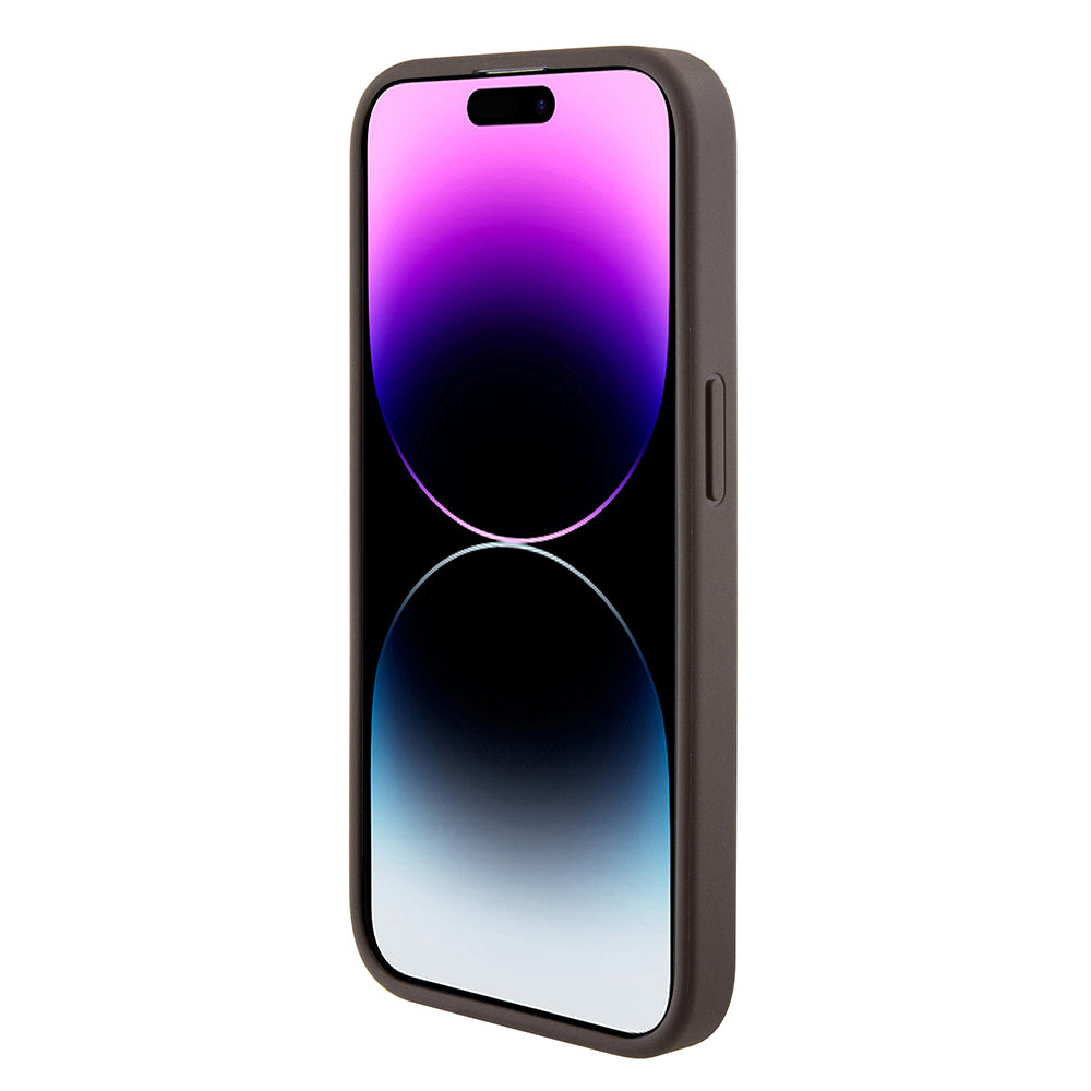 Futrola za Apple iPhone 15 Pro Max, Guess, Grip Stand 4G Triangle Strass, Braon