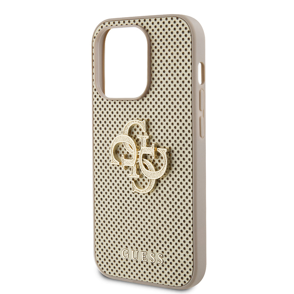 Futrola za Apple iPhone 15 Pro Max, Guess, Perforated 4G, Zlatna