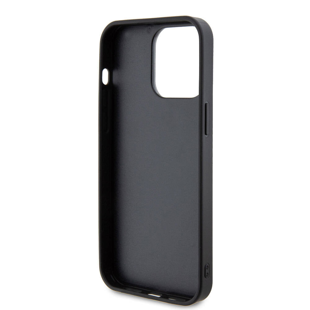 Futrola za Apple iPhone 15 Pro, Guess, Rhinestone Metal Logo, Ljubičasta