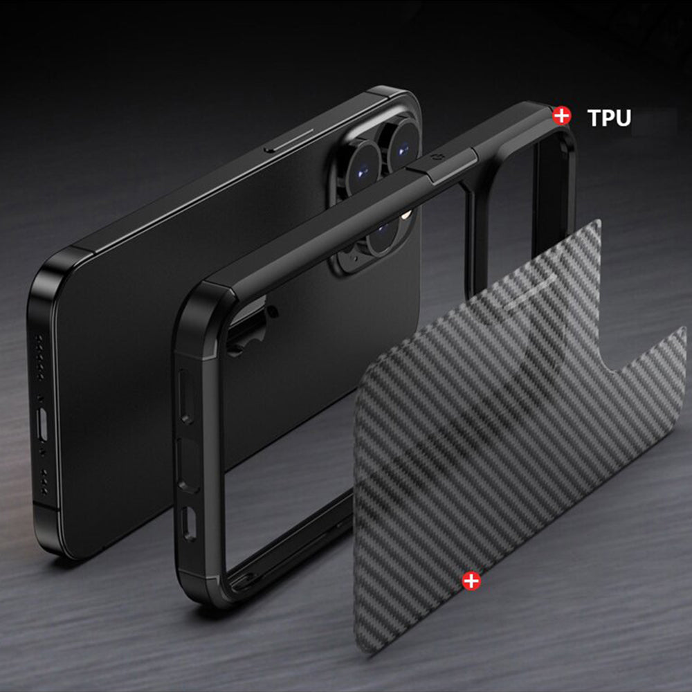 Futrola za Apple iPhone 15 Pro Max, Techsuit, CarbonFuse, Crna