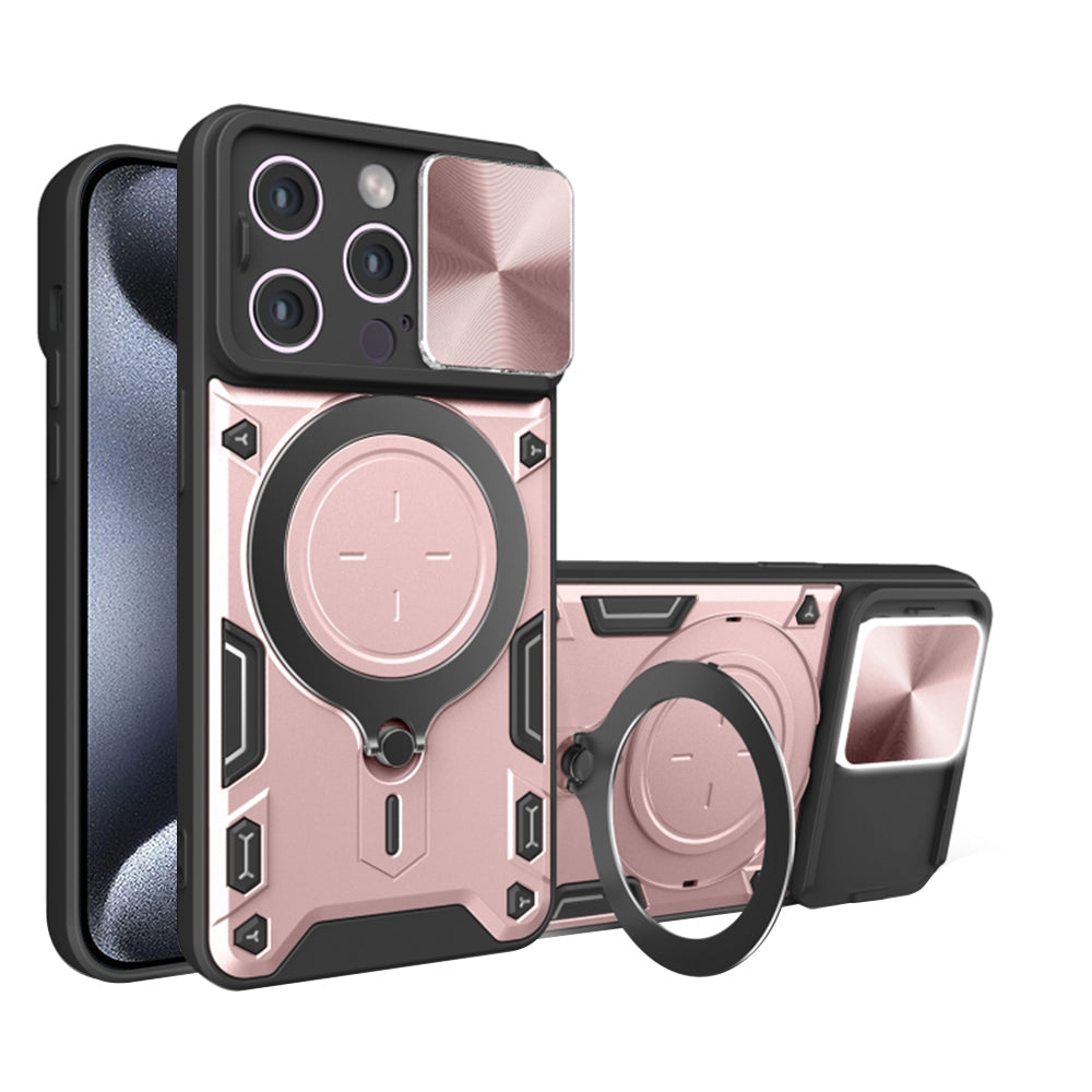 Futrola za Apple iPhone 15 Pro, Techsuit, CamGuard Pro, Roze Zlatna