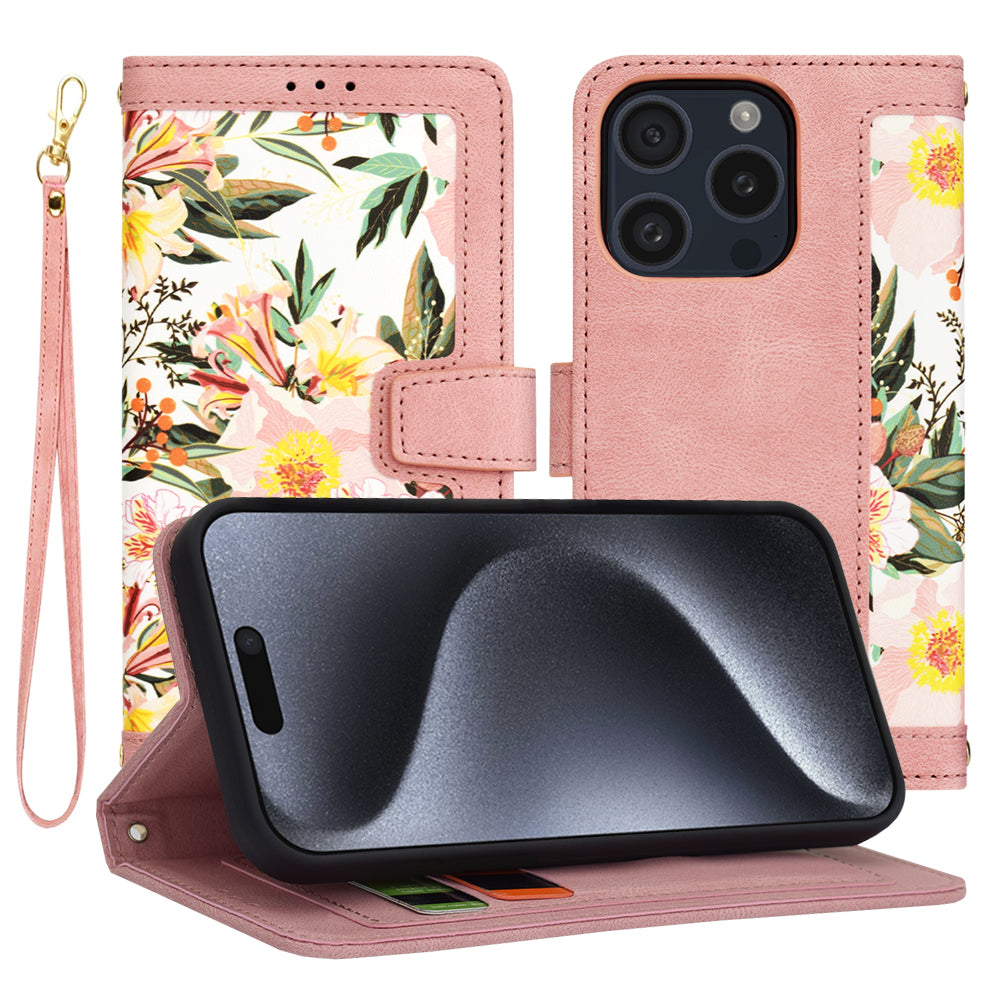 Futrola za Apple iPhone 15 Pro, Techsuit, FlipCraft, Roze