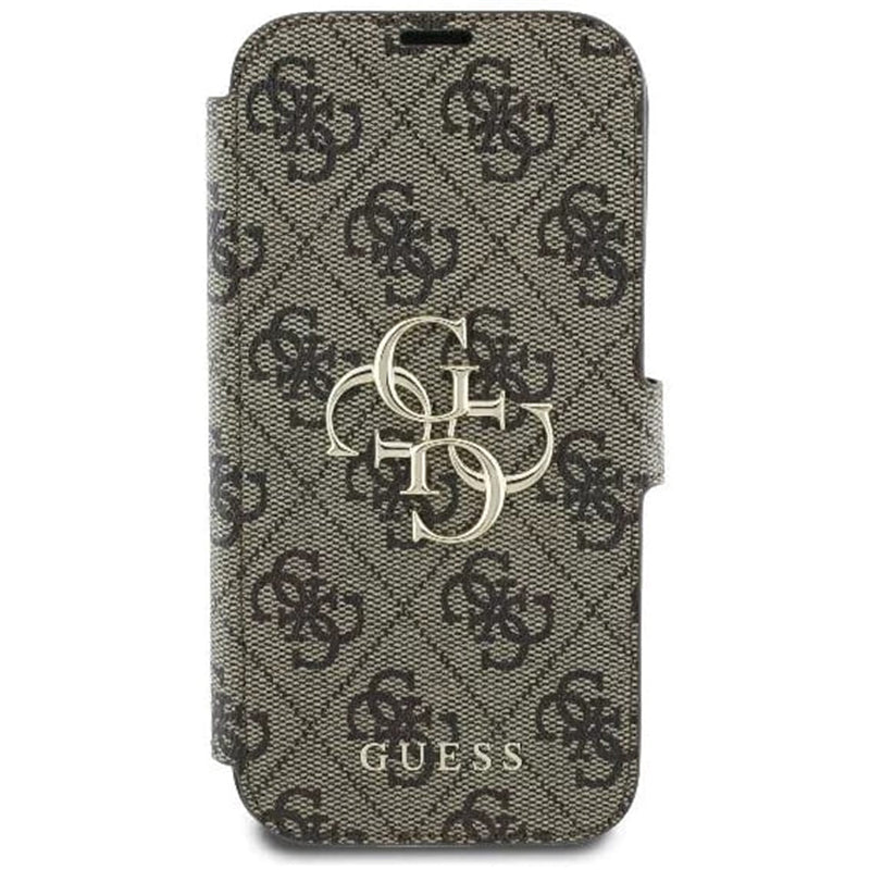 Futrola za Apple iPhone 16, Guess, 4G Book, Braon