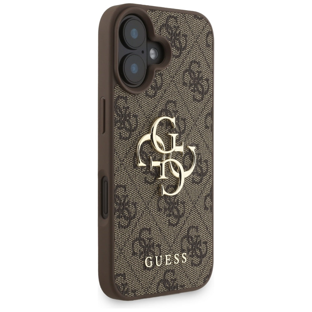 Futrola za Apple iPhone 16, Guess, 4G Classic Logo with Strap, Braon