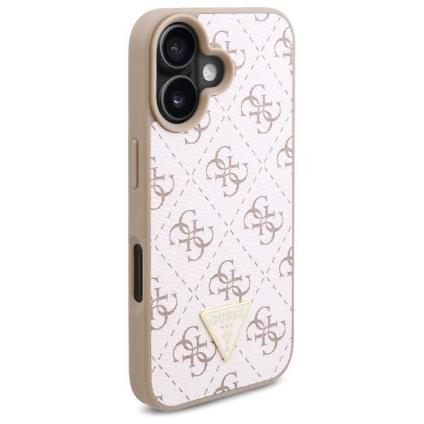 Futrola za Apple iPhone 16, Guess, 4G Triangle Logo, Bela