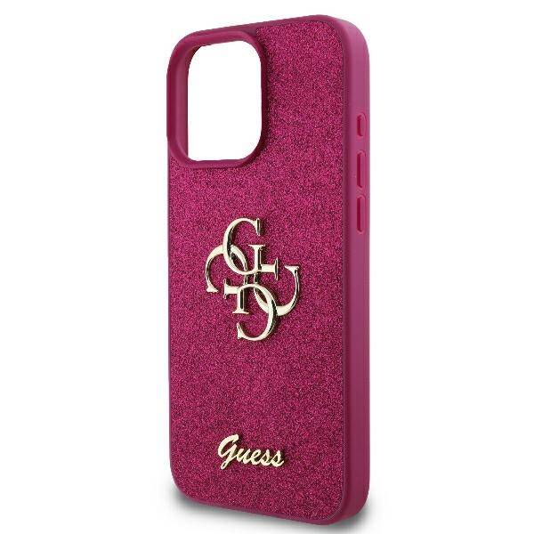 Futrola za Apple iPhone 16, Guess, Fixed Glitter Big 4G, Ljubičasta