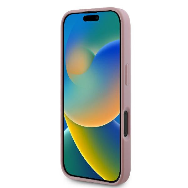 Futrola za Apple iPhone 16, Guess, Fixed Glitter Big 4G, Roze