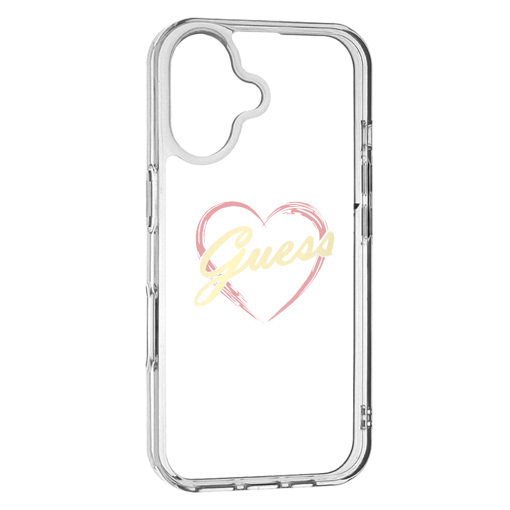 Futrola za Apple iPhone 16, Guess, IML Heart, Providna