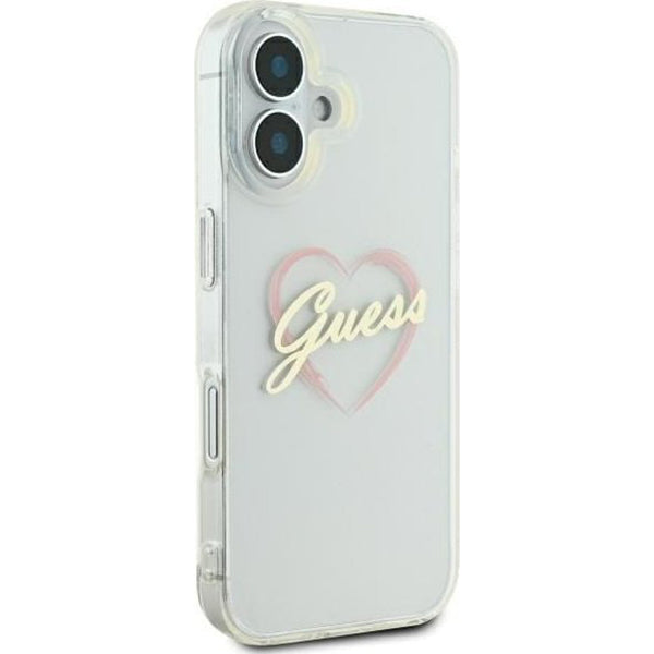 Futrola za Apple iPhone 16, Guess, IML Heart, Providna