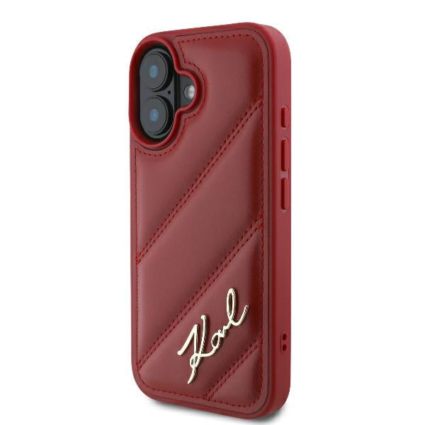 Futrola za Apple iPhone 16, Karl Lagerfeld, Diagonal Quilted Script, Rosie