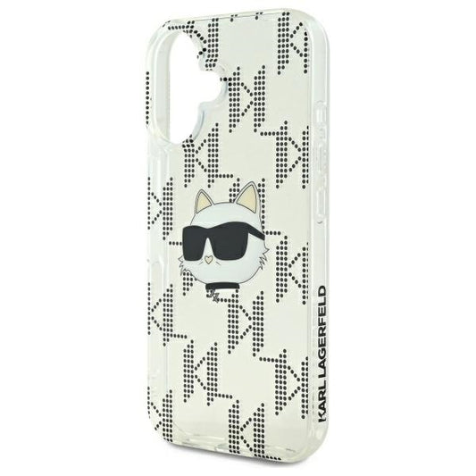 Futrola za Apple iPhone 16, Karl Lagerfeld, IML Luxury Electroplated Choupette's Head, Transparentna