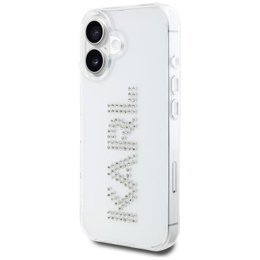Futrola za Apple iPhone 16, Karl Lagerfeld, IML Rhinestones Transparent Logo, Transparentna