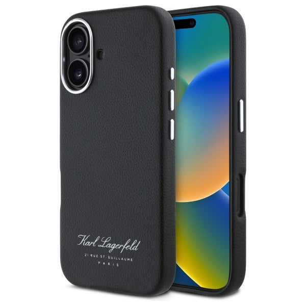 Futrola za Apple iPhone 16, Karl Lagerfeld, RSG, Crna