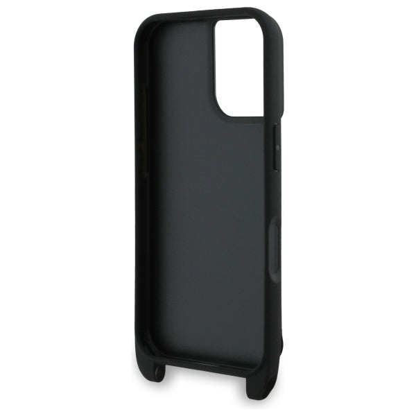 Futrola za Apple iPhone 16, Karl Lagerfeld, Saffiano Crossbody Metal Pin Karl & Choupette, Bela