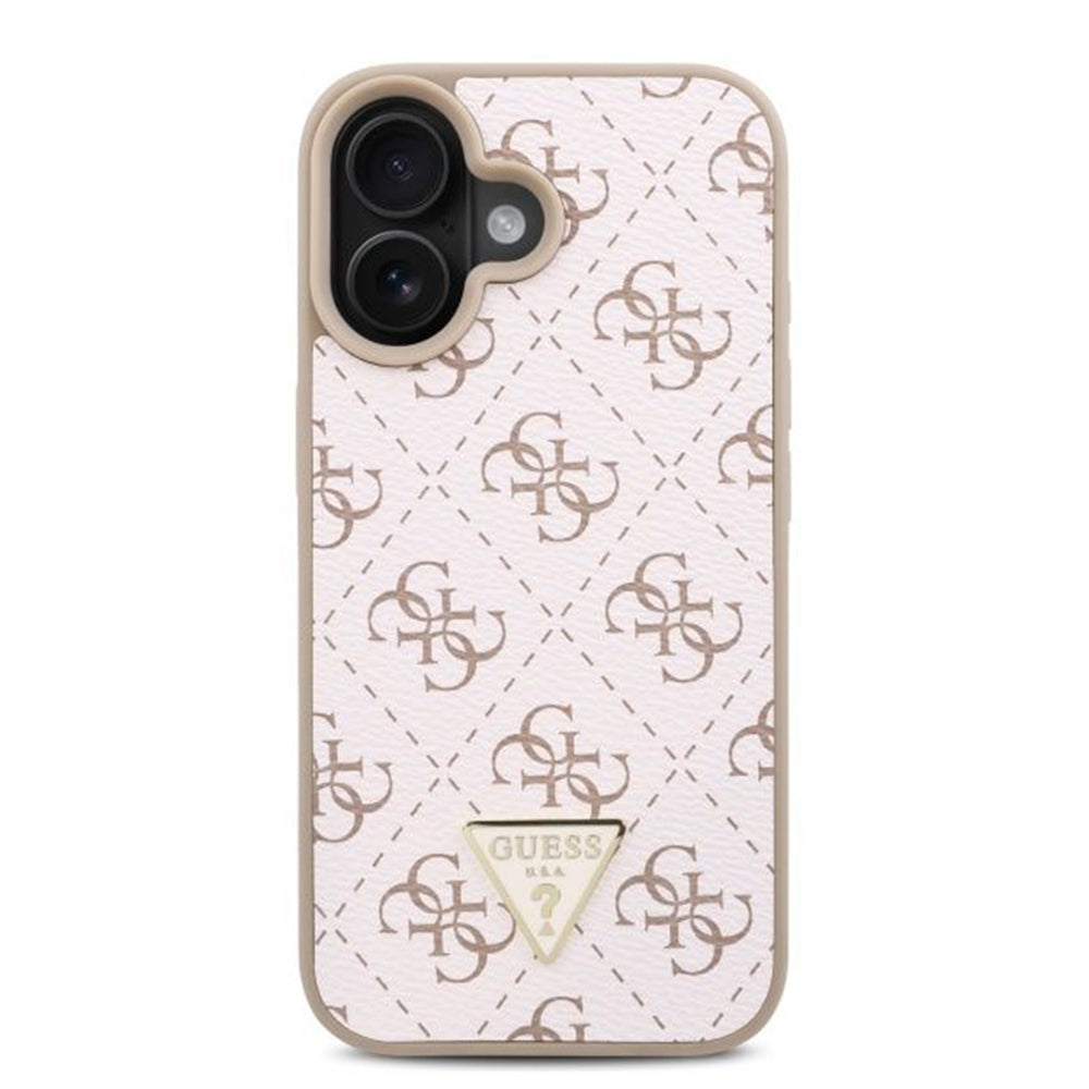 Futrola za Apple iPhone 16 Plus, Guess, 4G Triangle Logo, Bela