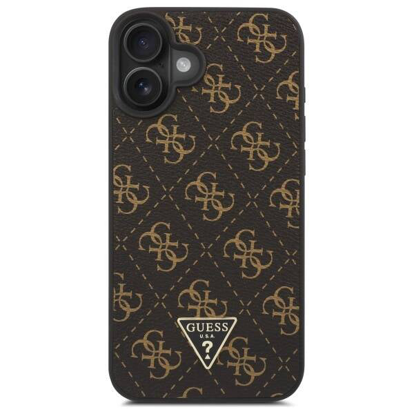 Futrola za Apple iPhone 16 Plus, Guess, 4G Triangle Logo, Crna