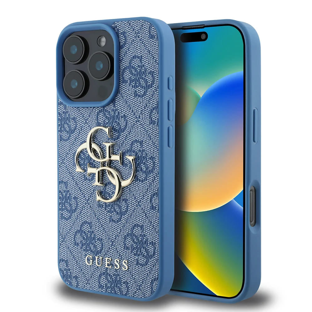 Futrola za Apple iPhone 16 Pro, Guess, 4G Big Logo, Plava