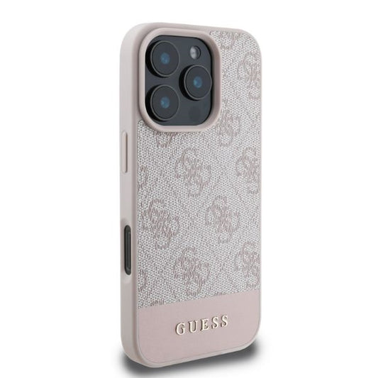 Futrola za Apple iPhone 16 Pro, Guess, 4G Bottom Stripe, Roze