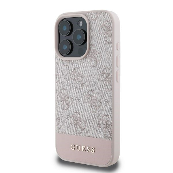 Futrola za Apple iPhone 16 Pro, Guess, 4G Bottom Stripe, Roze
