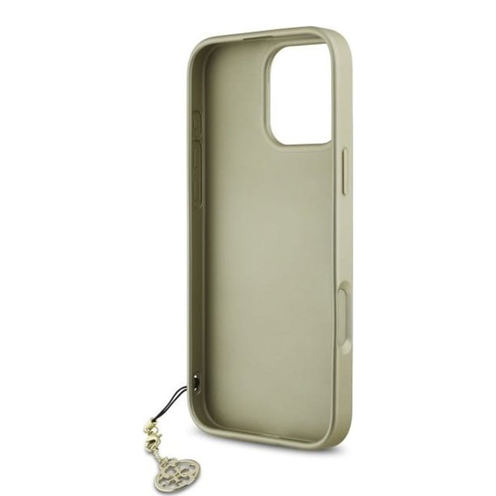 Futrola za Apple iPhone 16 Pro, Guess, 4G Charm, Braon