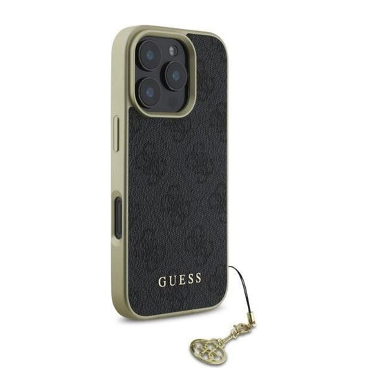 Futrola za Apple iPhone 16 Pro, Guess, 4G Charm, Crna