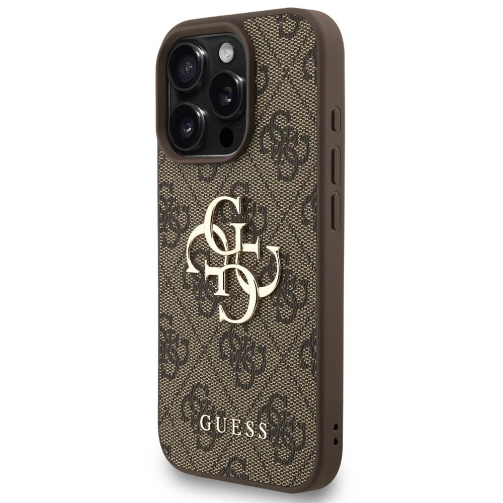Futrola za Apple iPhone 16 Pro, Guess, 4G Classic Logo with Strap, Braon