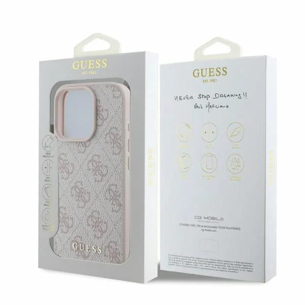 Futrola za Apple iPhone 16 Pro, Guess, 4G Classic, Roze