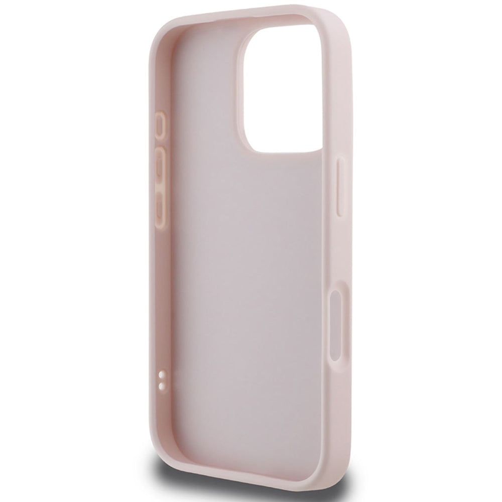 Futrola za Apple iPhone 16 Pro, Guess, Quilted Metal Logo, Roze