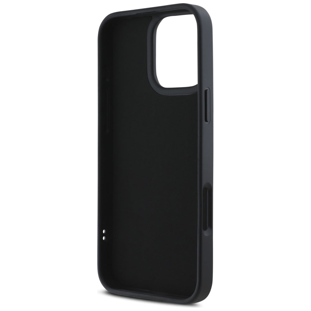 Futrola za Apple iPhone 16 Pro, Karl Lagerfeld, 3D Rubber Elongated Gliiter Logo, Crna