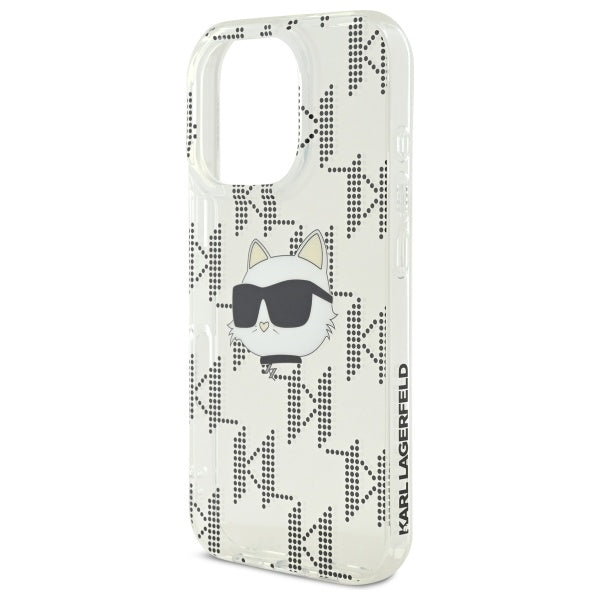 Futrola za Apple iPhone 16 Pro, Karl Lagerfeld, IML Luxury Electroplated Choupette's Head, Transparentna