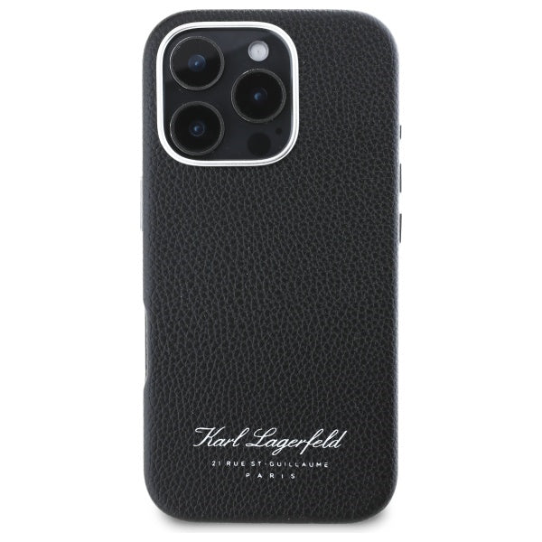 Futrola za Apple iPhone 16 Pro, Karl Lagerfeld, RSG, Crna