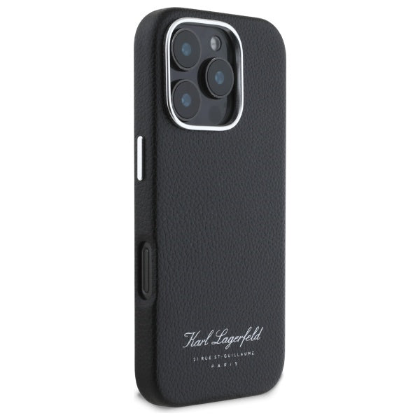 Futrola za Apple iPhone 16 Pro, Karl Lagerfeld, RSG, Crna