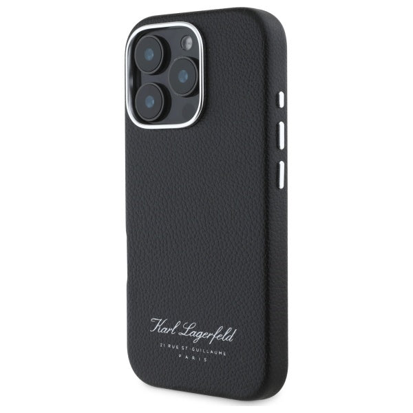 Futrola za Apple iPhone 16 Pro, Karl Lagerfeld, RSG, Crna
