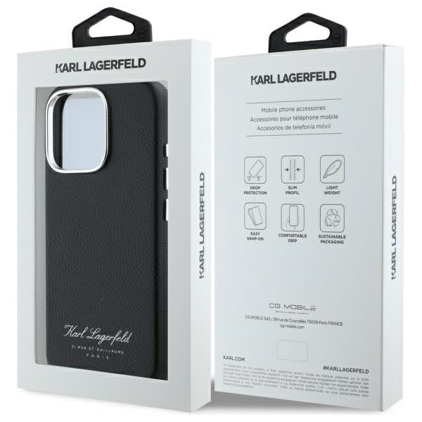 Futrola za Apple iPhone 16 Pro, Karl Lagerfeld, RSG, Crna