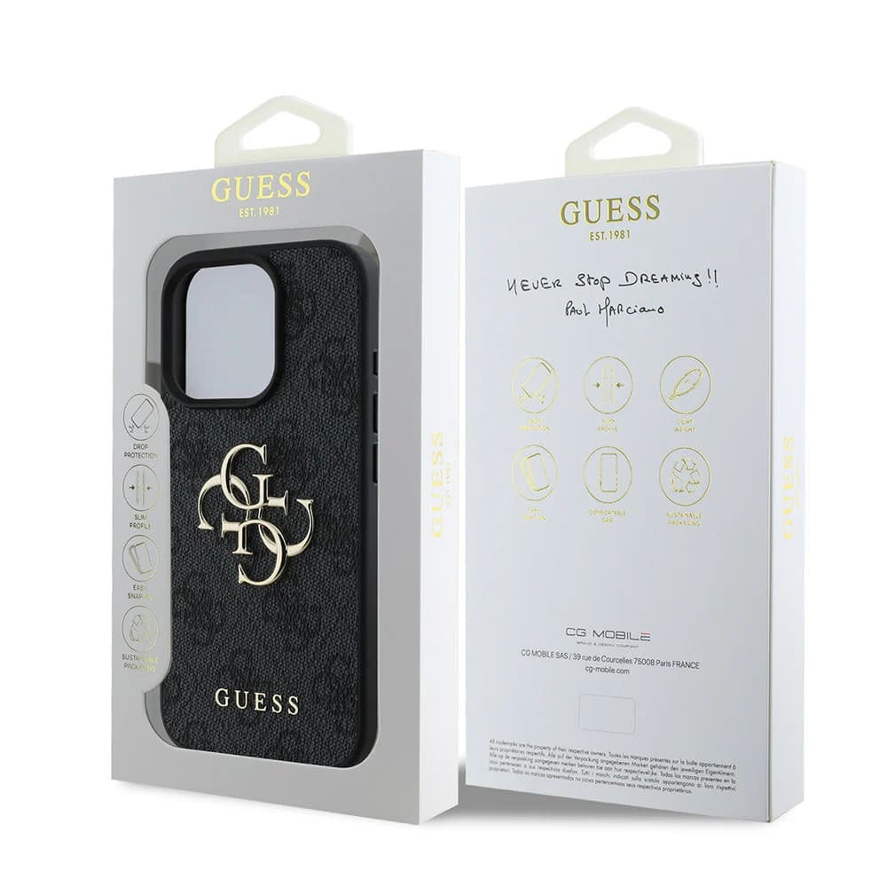 Futrola za Apple iPhone 16 Pro Max, Guess, 4G Big Logo, Crna