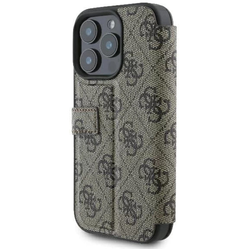 Futrola za Apple iPhone 16 Pro Max, Guess, 4G Book, Braon