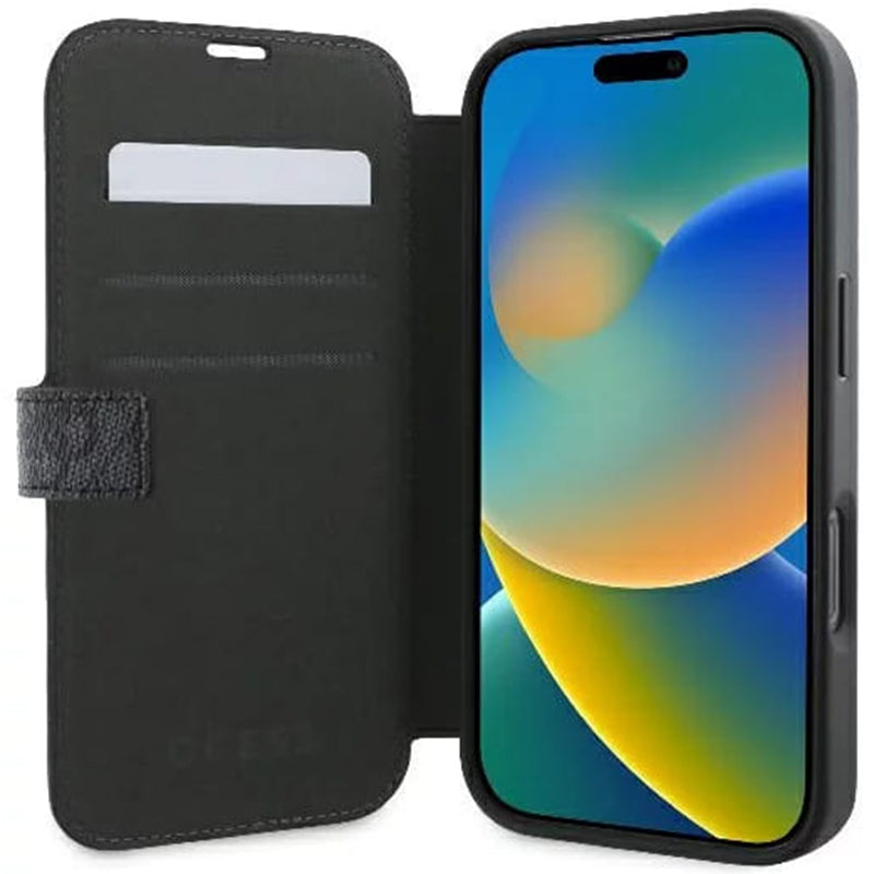 Futrola za Apple iPhone 16 Pro Max, Guess, 4G Book, Crna