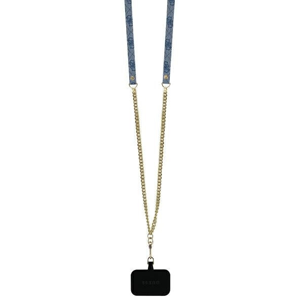 Futrola za Apple iPhone 16 Pro Max, Guess, Crossbody 4G Triangle Strass, Plava