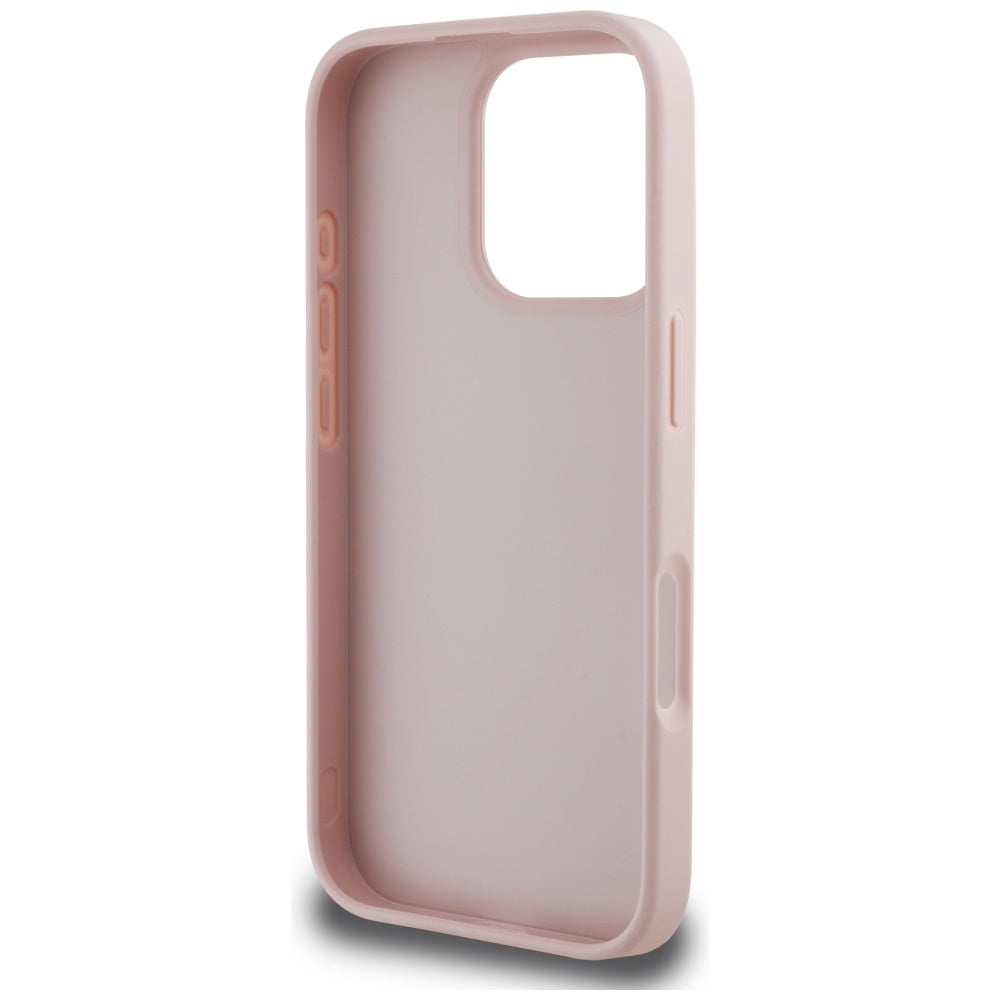 Futrola za Apple iPhone 16 Pro Max, Guess, Hot Stamp 4G Pattern Triangle Logo, Roze