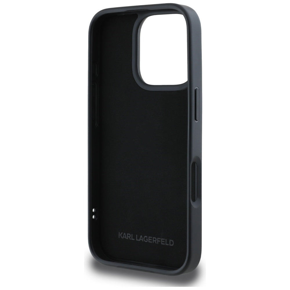 Futrola za Apple iPhone 16 Pro Max, Karl Lagerfeld, 3D Rubber Karl & Choupette, Crna