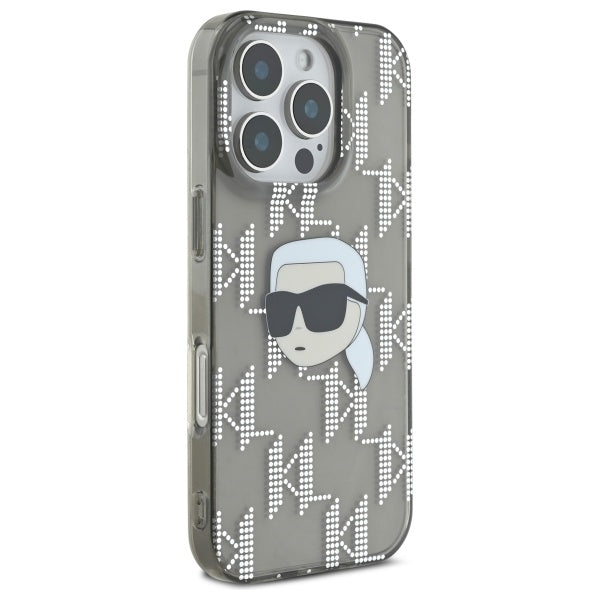 Futrola za Apple iPhone 16 Pro Max, Karl Lagerfeld, IML Luxury Electroplated Karl's Head, Crna
