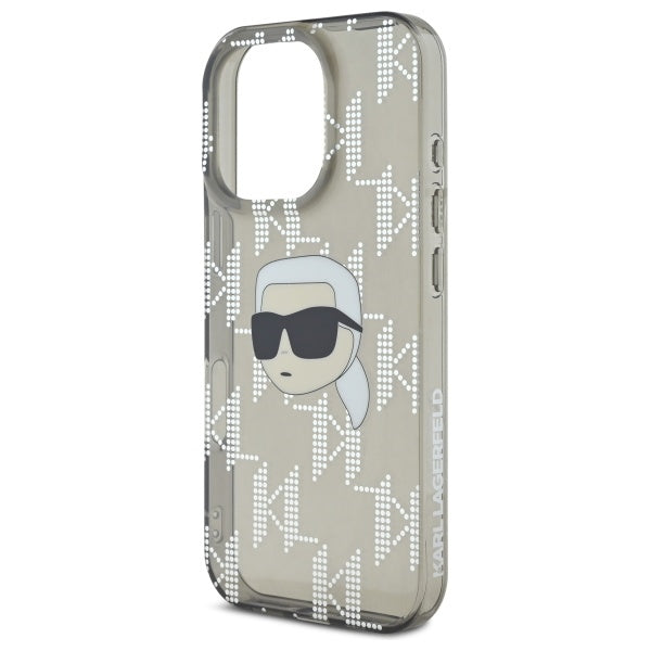 Futrola za Apple iPhone 16 Pro Max, Karl Lagerfeld, IML Luxury Electroplated Karl's Head, Crna