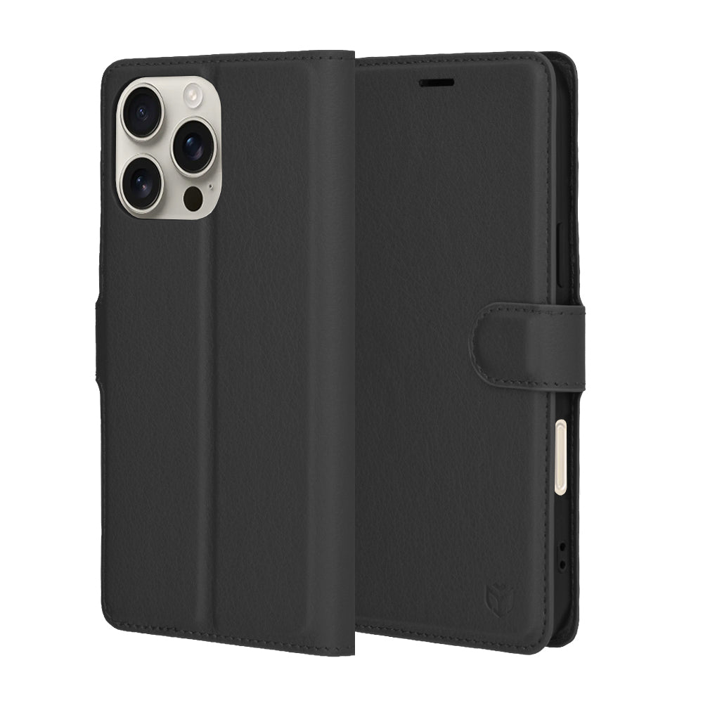 Futrola za Apple iPhone 16 Pro Max, Techsuit, Leather Folio, Crna