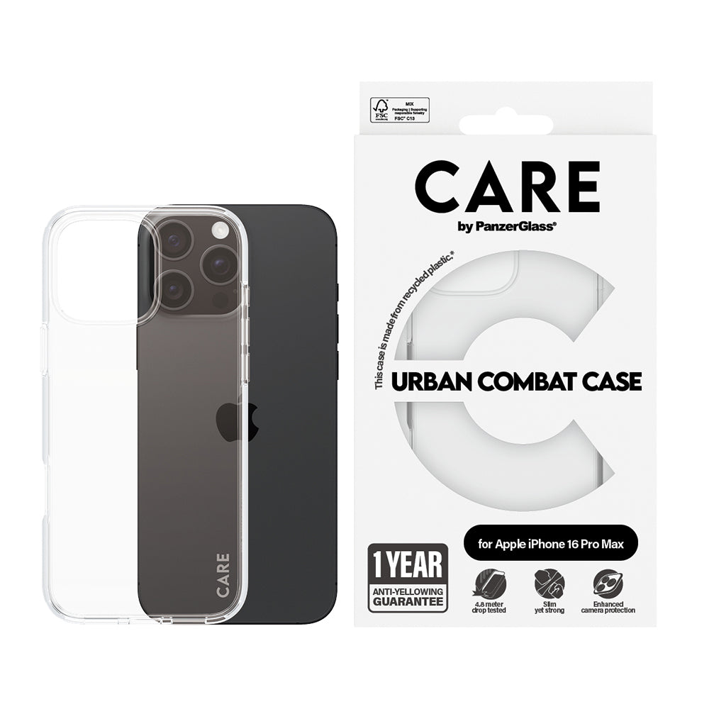 Futrola za Apple iPhone 16 Pro, PanzerGlass, Care Urban Combat, Providna