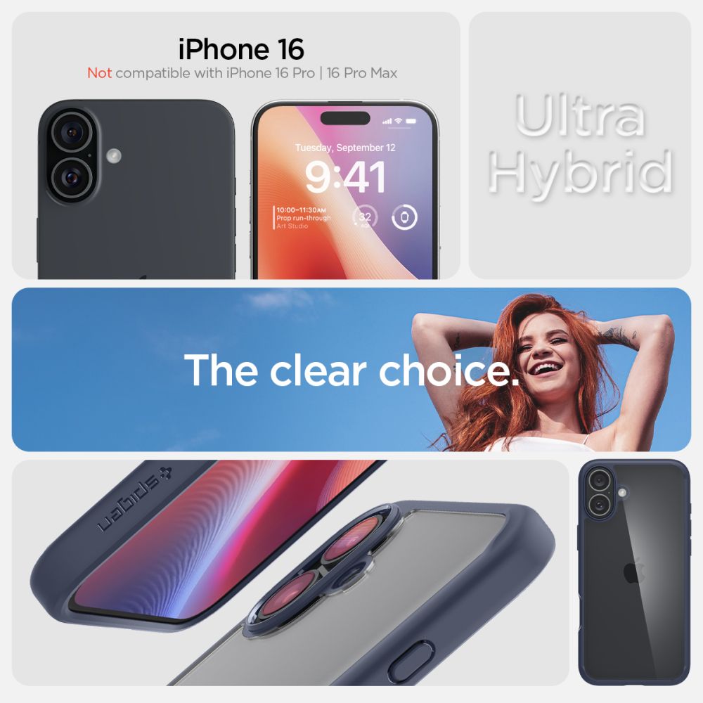 Futrola za Apple iPhone 16, Spigen, Ultra Hybrid, Tamnoplava ACS08202