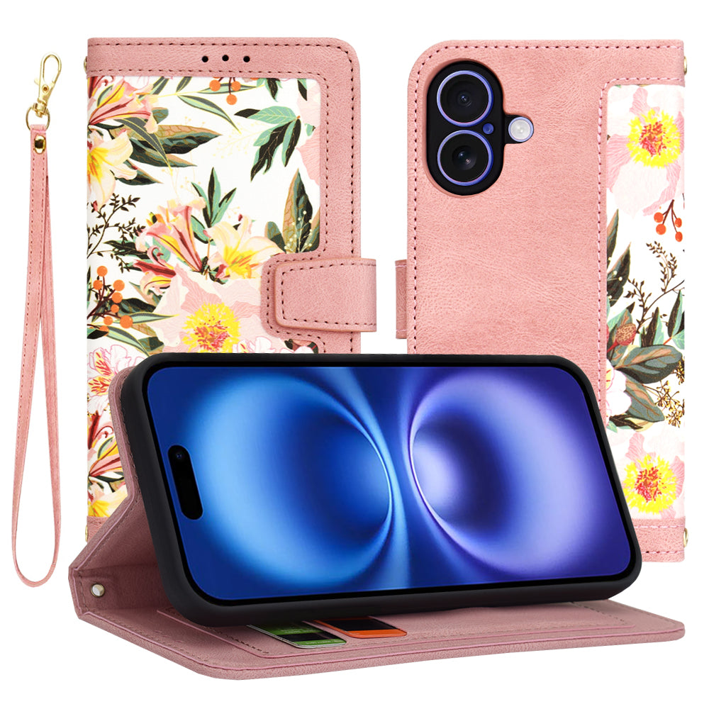 Futrola za Apple iPhone 16, Techsuit, FlipCraft, Roze