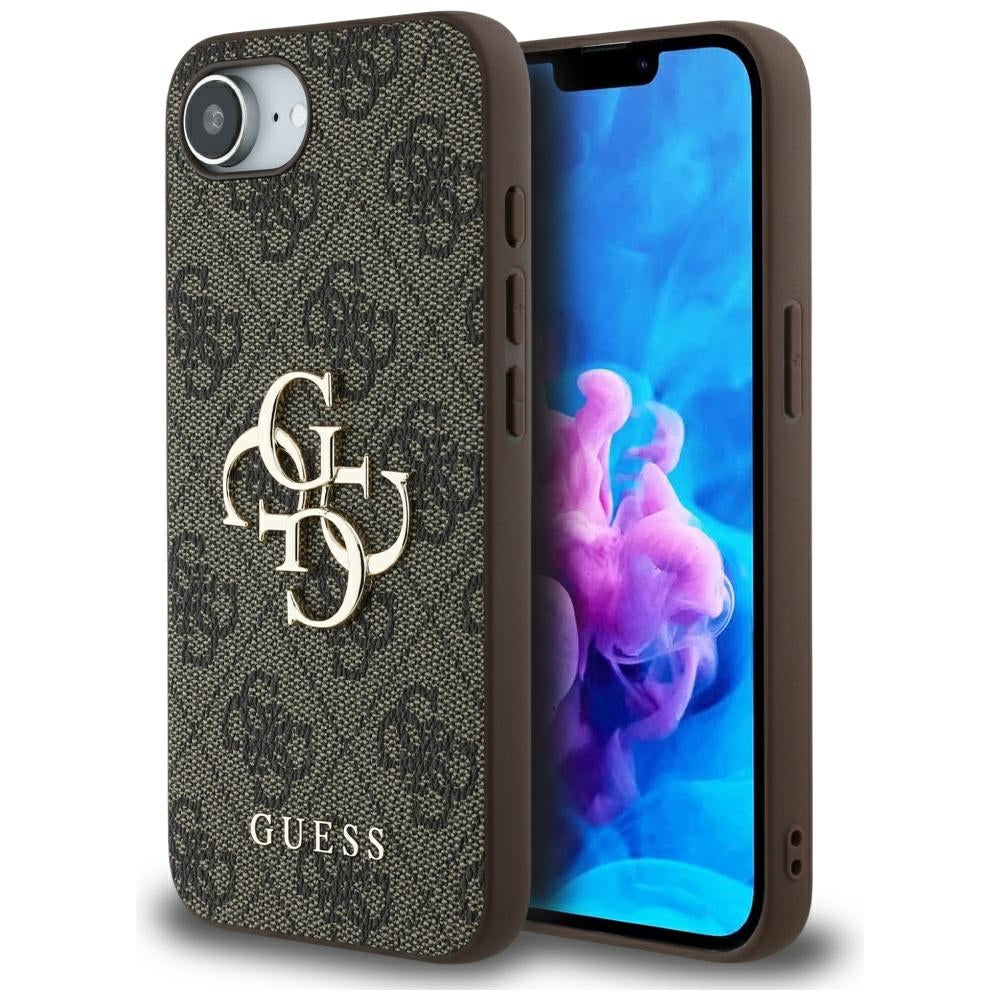 Futrola za Apple iPhone 17e / 16e, Guess, 4G Big Logo, Braon