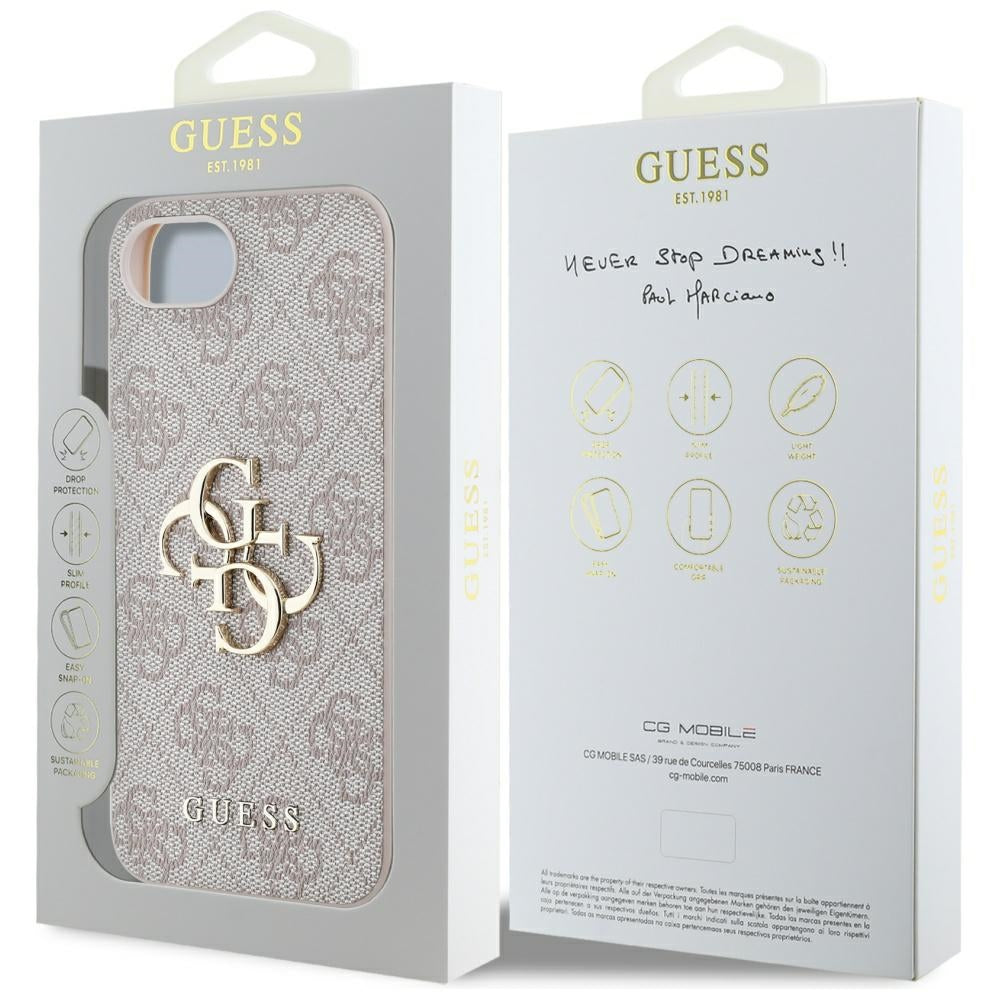 Futrola za Apple iPhone 17e / 16e, Guess, 4G Big Logo, Roze
